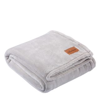 凯诗风尚 素色法兰绒毯 保暖床单盖毯 气质灰200*230cm