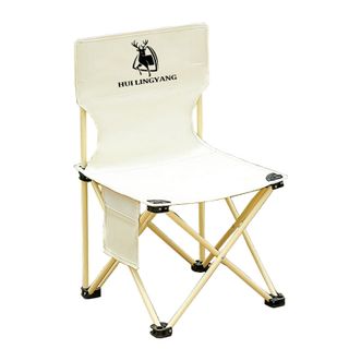 徽羚羊 云休 户外折叠椅子便携小凳子折叠椅 米色 大号 