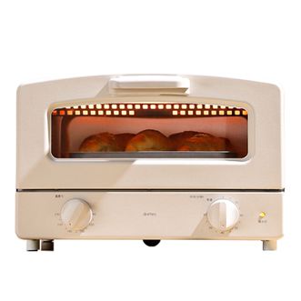 多利科(dretec)电烤箱家用小型多功能烘焙专用迷你12L小容量烤箱DKX-B12(W)