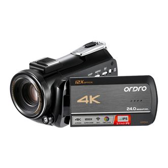欧达	AC5数码摄像机4K高清专业12倍光变5轴防抖旅游家用摄录DV