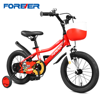 永久（FOREVER）  儿童自行车6-10岁孩子学生高碳钢童车中大童户外运动单车14寸 红色