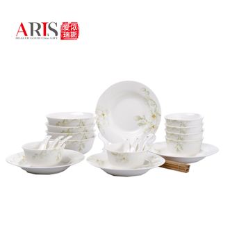 爱依瑞斯.ARIS 匠心传承晶莹剔透白玉兰26头中式陶瓷餐具AS-D2603H 爱依瑞斯.ARIS 匠心传承晶莹剔透白玉兰26头中式陶瓷餐具AS-D2603H