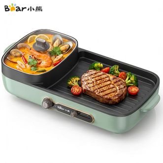小熊/Bear 电烧烤炉多功能料理锅电火锅家用电烤炉烤肉机烤涮一体锅烧烤机 小熊/Bear 电烧烤炉多功能料理锅电火锅家用电烤炉烤肉机烤涮一体锅烧烤机