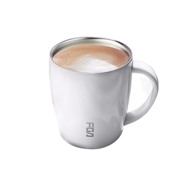 富光 （FUGUANG）保温杯 真空保温马克杯 男女士办公室咖啡杯马克杯大容量水杯子380ML白色（DCZ198001-380）