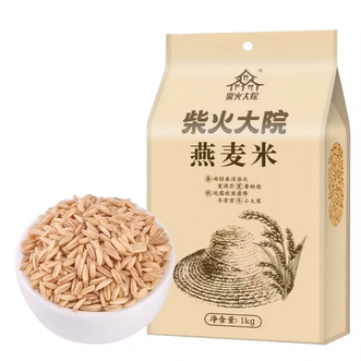 柴火大院 燕麦米1kg 米粒纤长有光泽 膳食纤维丰富 柴火大院 燕麦米1kg 柴火大院 燕麦米1kg 米粒纤长有光泽 膳食纤维丰富 柴火大院 燕麦米1kg