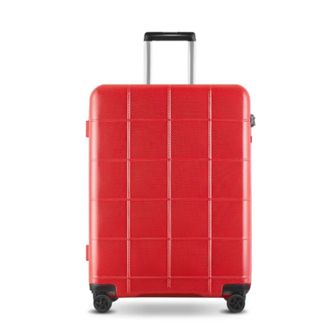 爱可乐（Echolac）万向轮拉杆箱24宫格防刮抗压行李箱PC铝合金拉杆旅行箱20寸红色PC005