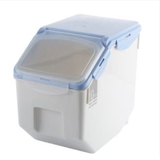 百露（BELO） 20斤装密封米桶 家用储米箱带轮 大米面粉储物箱 米缸盒厨房防潮防虫 