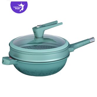 帝伯朗TIBORANG 不粘锅 炒锅 微压炒菜锅 多功能煎炒锅 32cm城际系列(维多娜绿) 帝伯朗TIBORANG 不粘锅 炒锅 微压炒菜锅 多功能煎炒锅 32cm城际系列(维多娜绿)