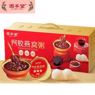 固本堂 阿胶燕窝粥1008g 手提礼盒装(168g*6碗)滋补羹汤 固本堂 阿胶燕窝粥1008g 手提礼盒装(168g*6碗)滋补羹汤