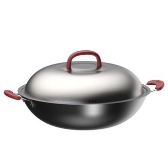 爱仕达/ASD 大炒锅 铸铁锅 大号口径 铁锅无涂层炒菜锅不易锈 燃气灶电磁炉 40cm 爱仕达/ASD 大炒锅 铸铁锅 大号口径 铁锅无涂层炒菜锅不易锈 燃气灶电磁炉 40cm