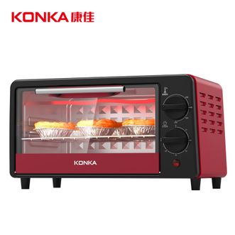 康佳(KONKA)电烤箱KAO1208 家用迷你小多功能双层烤位烤箱精准定时温控全自动蛋糕烘焙机械式烤箱12L升容量