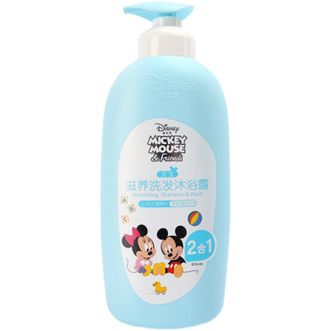 迪士尼 二合一洗发沐浴露 儿童洗发水洗护 婴儿新生用品 宝宝2合1婴童无泪