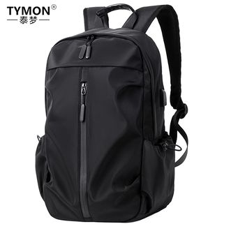 TYMON泰梦 双肩包男士电脑包商务出差旅行包大学生笔记本运动休闲背包书包 黑色TM-S1205