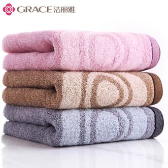 洁丽雅（Grace）毛巾 简爱纯棉舒适毛巾3条装 颜色随机发货