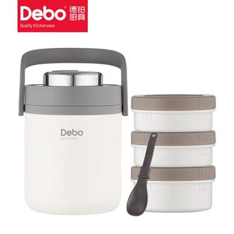 Debo 德铂米拉三层保温饭盒2L饭盒带盖手提保温饭盒便当盒 DEP-795 Debo 德铂米拉三层保温饭盒2L饭盒带盖手提保温饭盒便当盒 DEP-795