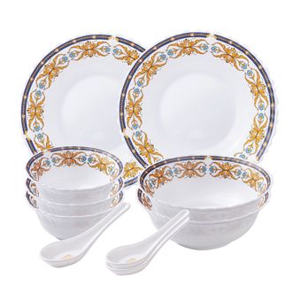 VISIONS  餐具套装耐高温玻璃碗碟盘套装 彭巴杜夫人 餐具10件套