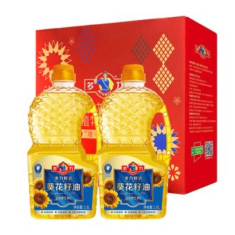 多力/Mighty 鲜选葵花籽油1.8L*2 年货节送礼送朋友礼盒装 多力/Mighty 鲜选葵花籽油1.8L*2 年货节送礼送朋友礼盒装