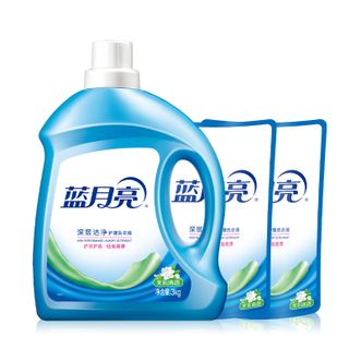 蓝月亮 洗衣液3kg瓶+500g*2袋 深入衣物纤维 剥离污渍到水溶液中 随水去除 蓝月亮 洗衣液3kg瓶+500g*2袋 深入衣物纤维 剥离污渍到水溶液中 随水去除