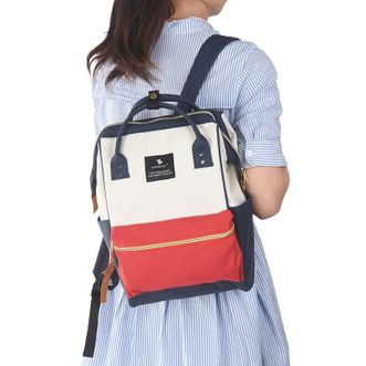 秀乐途（Surelaptop）行李箱时尚休闲双肩包大容量多功能潮流背包5005 米红蓝色