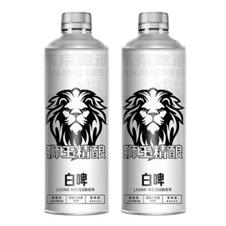 燕京 狮王精酿啤酒 麦汁浓度12度德式白啤 白啤 啤酒 1L 2瓶 双瓶装 燕京 狮王精酿啤酒 麦汁浓度12度德式白啤 白啤 啤酒 1L 2瓶 双瓶装