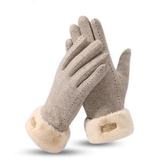 南极人冬季加绒防风防寒女士手套N2E1X871082（两色可选）