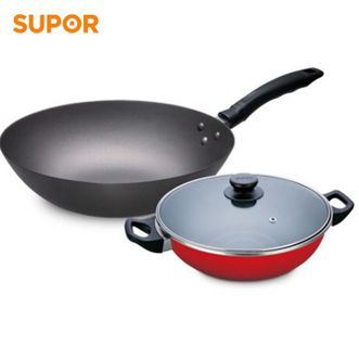 苏泊尔 (SUPOR)爱家二件套 锅具套装 炒锅汤锅 VTP1634T 苏泊尔 (SUPOR)爱家二件套 锅具套装 炒锅汤锅 VTP1634T
