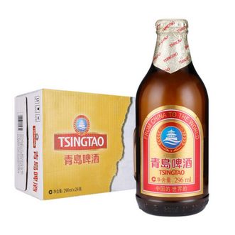 青岛啤酒 金质小棕金296ml*6瓶  优选大麦 传统酿造