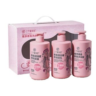 三个魔发匠 香氛滋润洗护沐套装柔顺洗发露 +润发乳+沐浴露(480ml*3) 三个魔发匠 香氛滋润洗护沐套装柔顺洗发露 +润发乳+沐浴露(480ml*3)