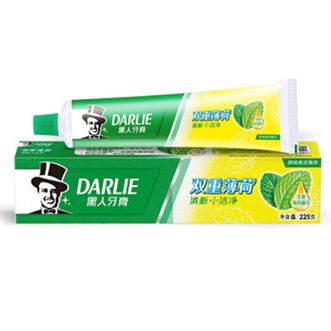 黑人（DARLIE）双重薄荷清新口气牙膏225g/支 防蛀固齿防口气