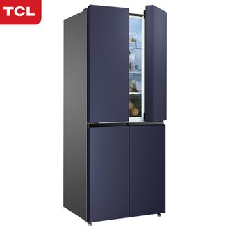 TCL 406升风冷无霜变频十字对开门冰箱 精细分储 纤薄机身R406T11-UP 烟霞紫