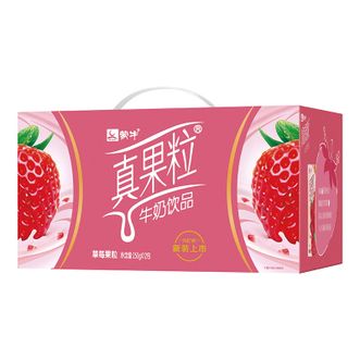 蒙牛真果粒草莓果粒牛奶饮品250g*12包