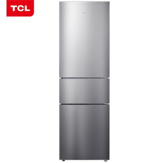 TCL 210升 风冷无霜三门冰箱 电脑控温 冰箱小型便捷 节能静音小冰箱 （典雅银） BCD-210TWZ50
