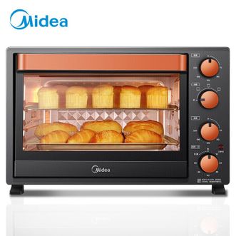 美的（Midea）家用多功能电烤箱 35升大容量烤箱 上下管独立控温 防爆照明灯 四旋钮易操作  T3-L326B