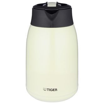 虎牌TIGER保温保冷瓶1.6L双层不锈钢真空咖啡壶PWM-A16C白色