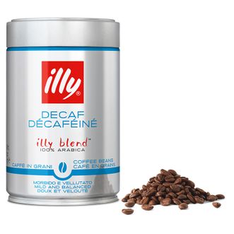 意利（illy）阿拉比卡意式浓缩低因咖啡豆 250g罐装 意大利进口