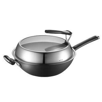 爱仕达/ASD 旋风聚能底平底大铁锅炒菜锅 家用精铁熟铁炒锅无涂层 32cm 爱仕达/ASD 旋风聚能底平底大铁锅炒菜锅 家用精铁熟铁炒锅无涂层 32cm