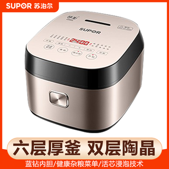 苏泊尔(SUPOR)  球釜电饭煲4L家用触控按键面板多能智能预约煮粥煮饭锅不粘内胆 苏泊尔(SUPOR)  球釜电饭煲4L家用触控按键面板多能智能预约煮粥煮饭锅不粘内胆