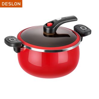 德世朗(DESLON) 26cm珐琅微压营养锅煮炖家用6.5L大容量多功能营养锅 红色-DFS-T833A-RD 德世朗(DESLON) 26cm珐琅微压营养锅煮炖家用6.5L大容量多功能营养锅 红色-DFS-T833A-RD
