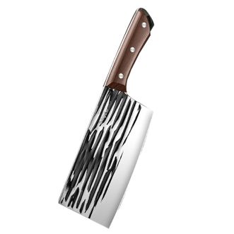 拜格（BAYCO）锤纹菜刀不锈钢斩切两用刀砍骨切菜切肉BD2956/BG