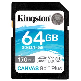 金士顿(Kingston) 64GB 高速SD存储卡 U3 V30相机内存卡 4K超高清拍摄 读速170MB/s