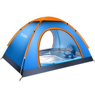 凯速（KANSOON）  户外帐篷速开手抛户外露营防雨防晒野营帐篷（含防潮垫）