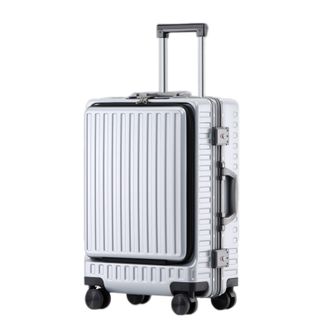 瑞制商务时尚万向轮铝框行李箱20寸RZ-8620B银色