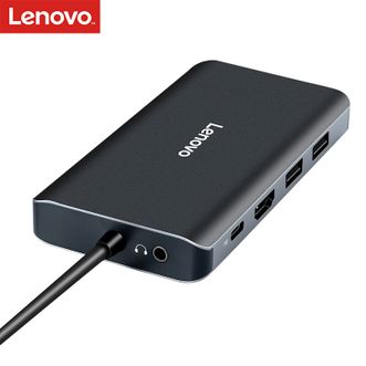 联想（Lenovo）LX0801Type-CHDMI转VGA转换器USB千兆网口转接头线缆扩展坞Type-C11合1