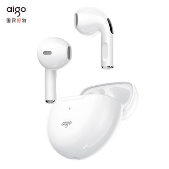 爱国者（aigo）  T16真无线蓝牙耳机迷你通话降噪 半入耳游戏运动跑步耳机 白色