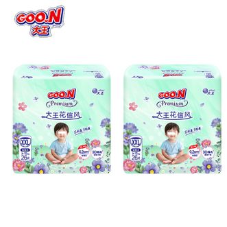 大王(GOO.N) 花信风 婴儿超薄透气纸尿裤 轻薄亲肤 拉拉裤 XXL26片(2包) 大王(GOO.N) 花信风 婴儿超薄透气纸尿裤 轻薄亲肤 拉拉裤 XXL26片(2包)