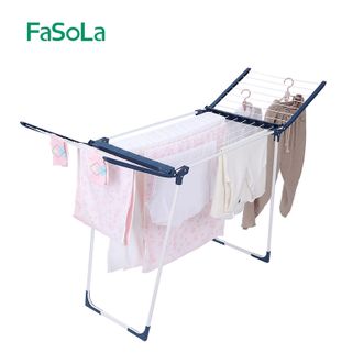 Fasola 晾衣架 落地升降晒衣架 阳台折叠伸缩室内双杆式简易晾衣杆
