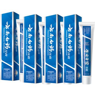 云南白药 120g*4支 (共480g)牙膏 清新口气牙龈护理减少牙垢减轻牙龈问题 留兰香型 改善口腔环境 云南白药 120g*4支 (共480g)牙膏 清新口气牙龈护理减少牙垢减轻牙龈问题 留兰香型 改善口腔环境