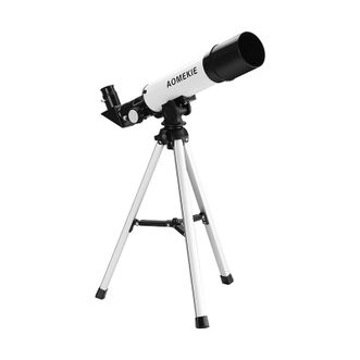 欧美科（Aomekie）天文望远镜 高倍高清天地两用入门F36050望远镜 带手提箱 AO2008珍珠白