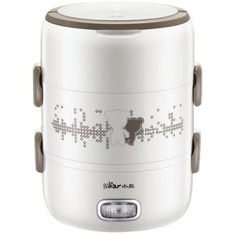 小熊/Bear  家用三层蒸煮2L加热保温饭盒 电子饭盒电热饭盒 DFH-S2358（白色）