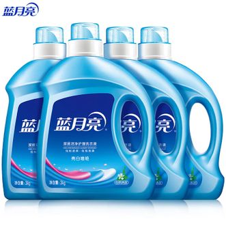 蓝月亮 薰衣草香洗衣液3000g*4瓶(合计24斤) 亮白增艳 自然清香 多次洗涤后,依然亮丽如新 蓝月亮 薰衣草香洗衣液3000g*4瓶(合计24斤) 亮白增艳 自然清香 多次洗涤后,依然亮丽如新